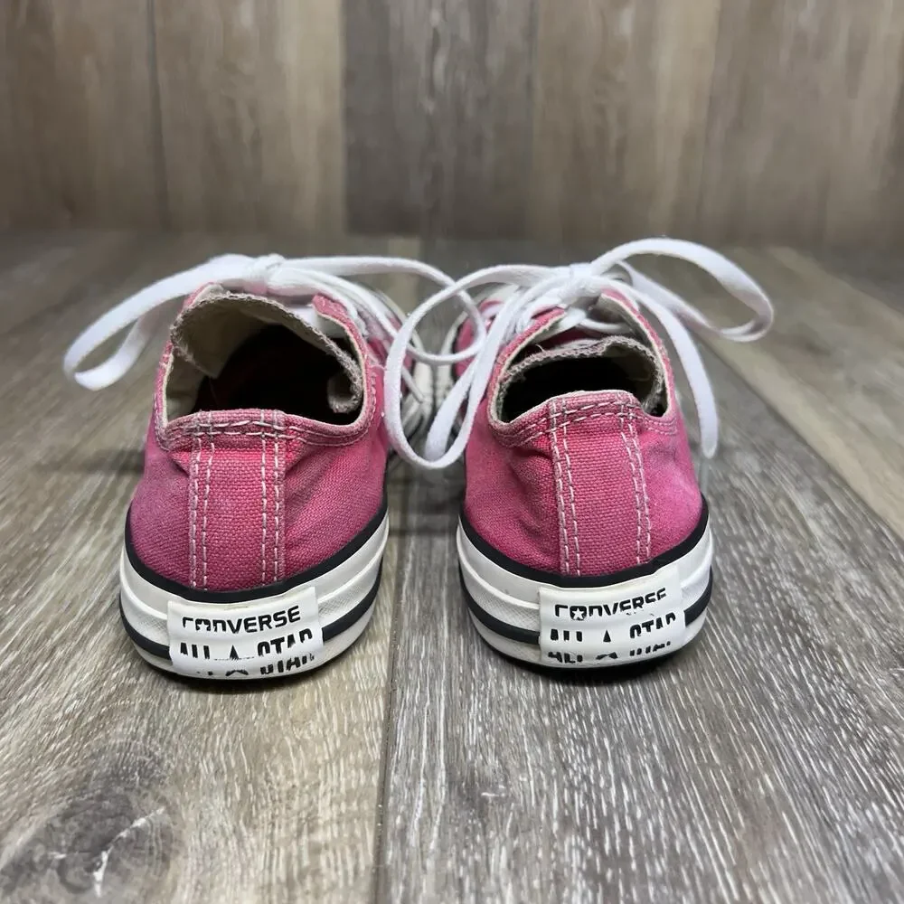 Hot Pink All Star Low Top Converse Kids Youth US Size 1 344806F Sneaker Shoes